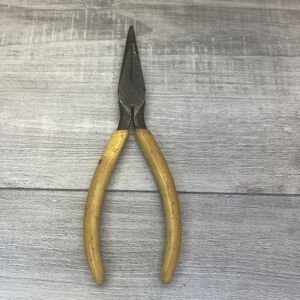 Vintage Klein Tools 6.5” Needle Nose Pliers USA Made Yellow Vtg 203-6